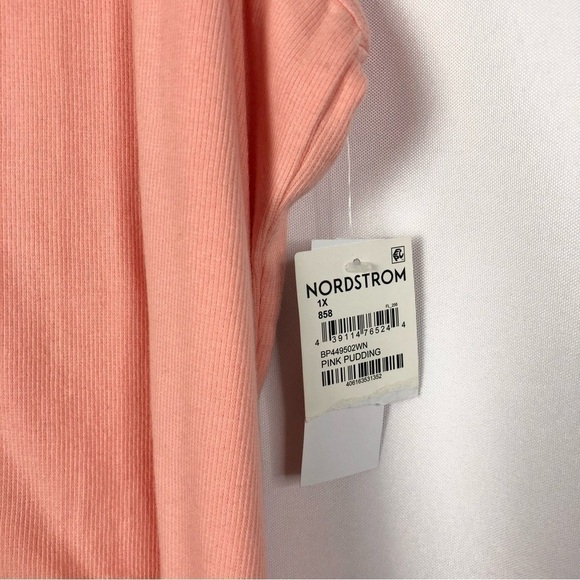 BP High Neck Sleeveless Ribbed Pink Pudding Mini Dress 1X - Picture 5 of 5